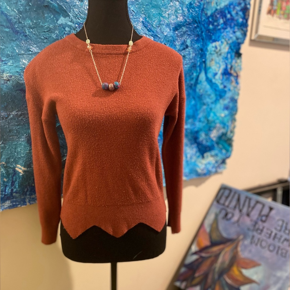 Rust burnt orange colour sweater
